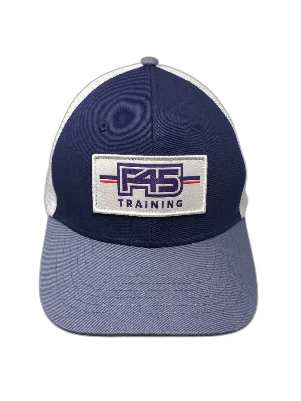 F45 Training Trucker Hat Blue One Size Fitness Gym Mesh Snapback Adjustable